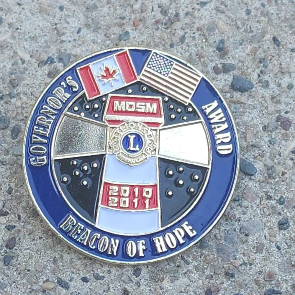 Lions Club MD5M 2010 2011 Governor's Award Beacon Hope Lighthouse Enamel Pin